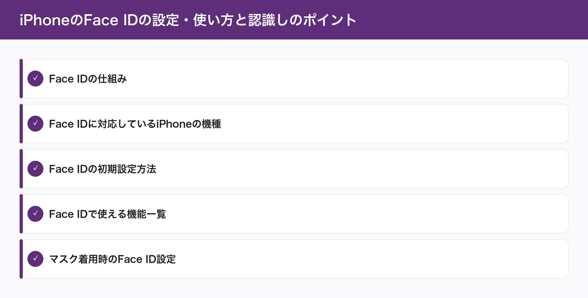 iPhoneのFace IDの設定・使い方と認識しのポイント
