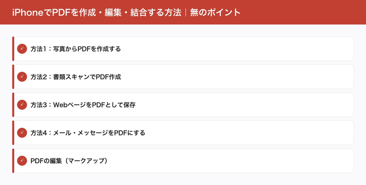 iPhoneでPDFを作成・編集・結合する方法｜無のポイント
