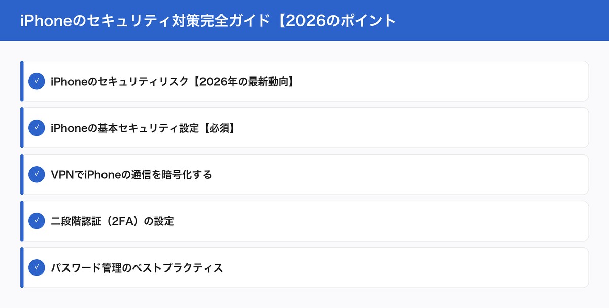iPhoneのセキュリティ対策完全ガイド【2026のポイント