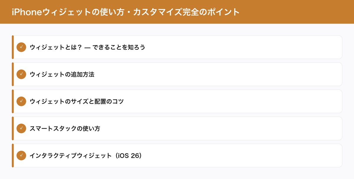 iPhoneウィジェットの使い方・カスタマイズ完全のポイント