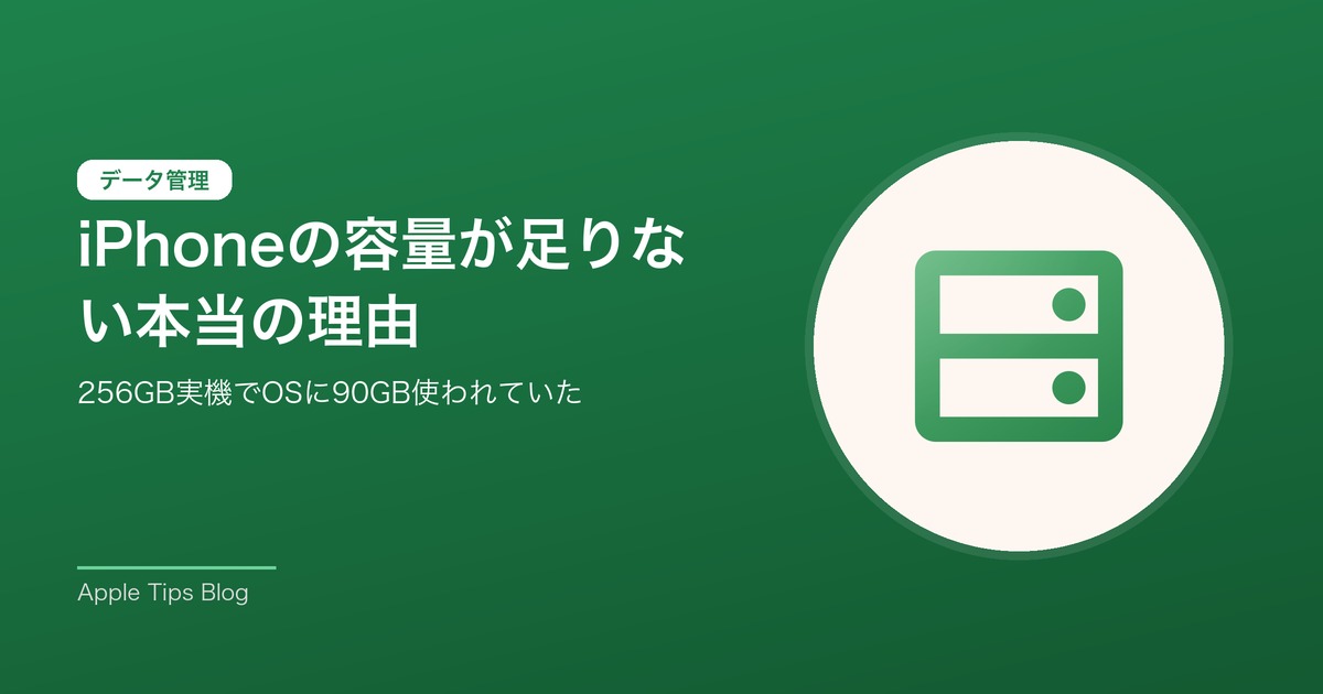 iPhoneの容量が足りない本当の理由 256GB実機でOSに90GB使われていた